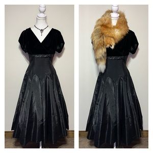Vintage Velvet & Taffeta Holiday dress